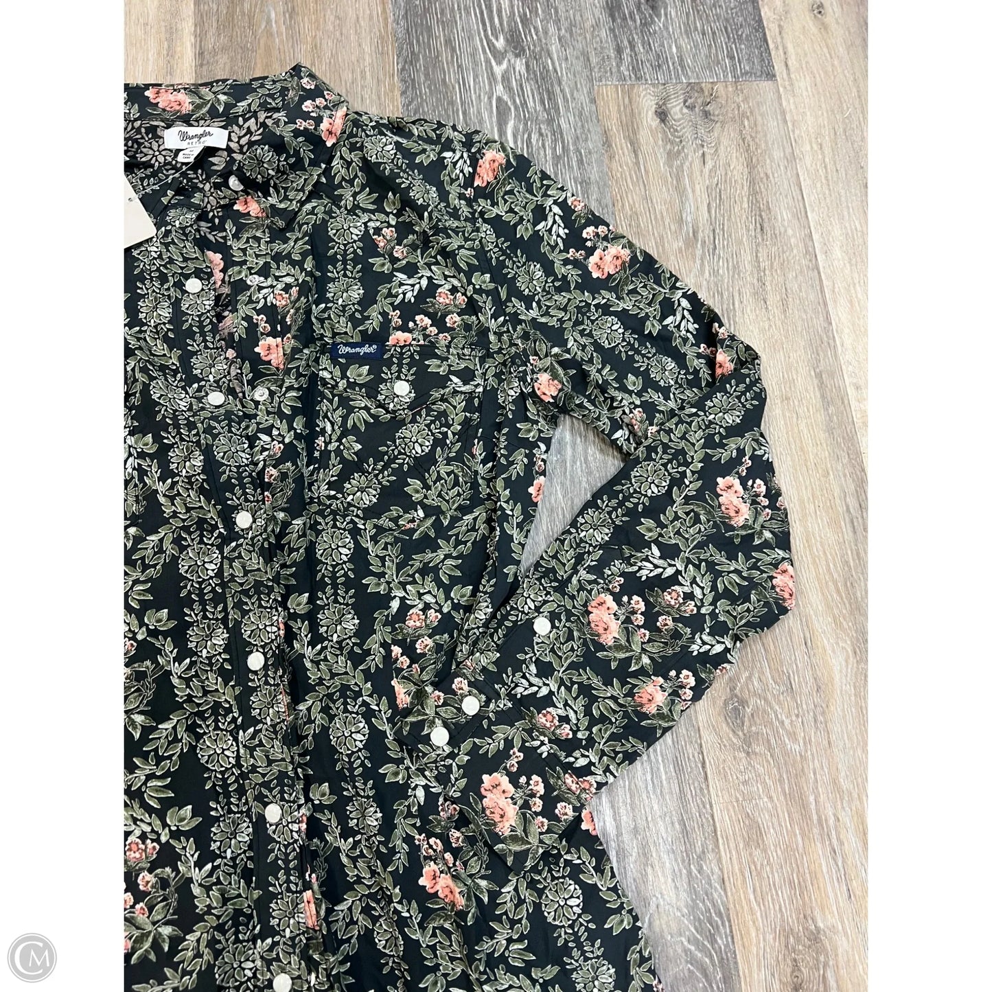 -Blouse Long Sleeve By Wrangler In Floral Print, Size: M