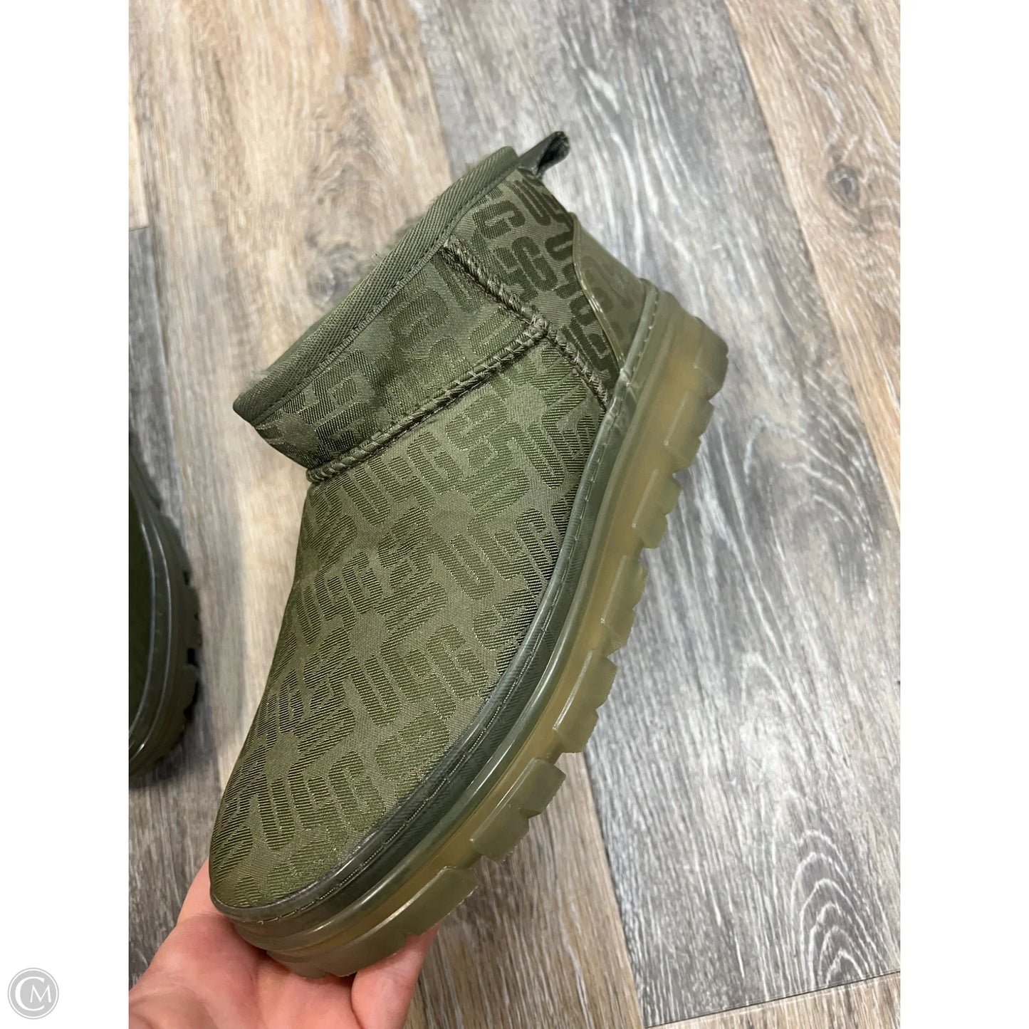 Boots Designer By Ugg In Green, Size: 7