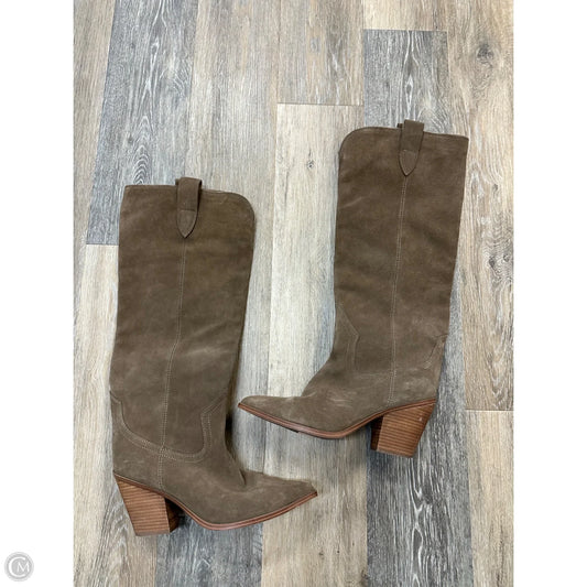 Boots Knee Heels By Blondo In Tan, Size: 11