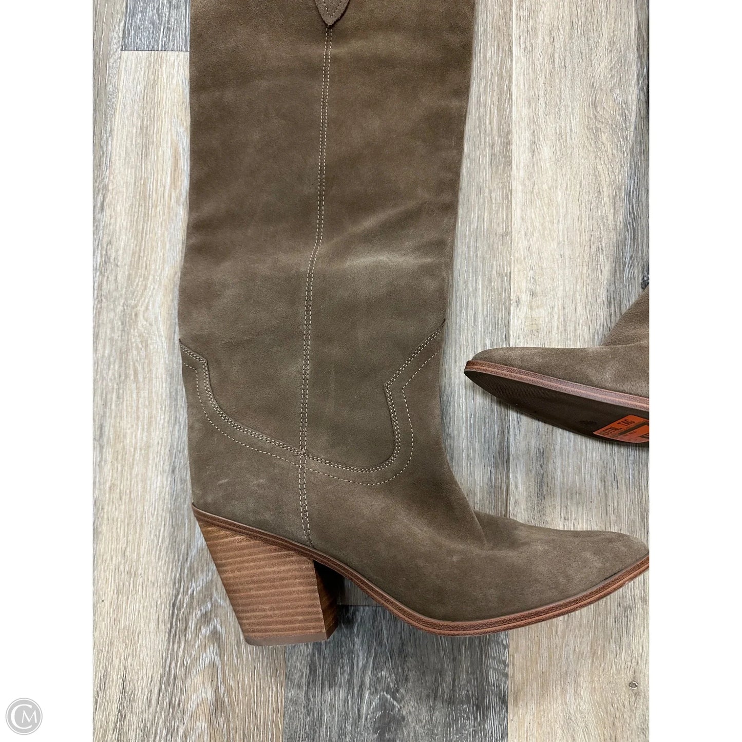 Boots Knee Heels By Blondo In Tan, Size: 11