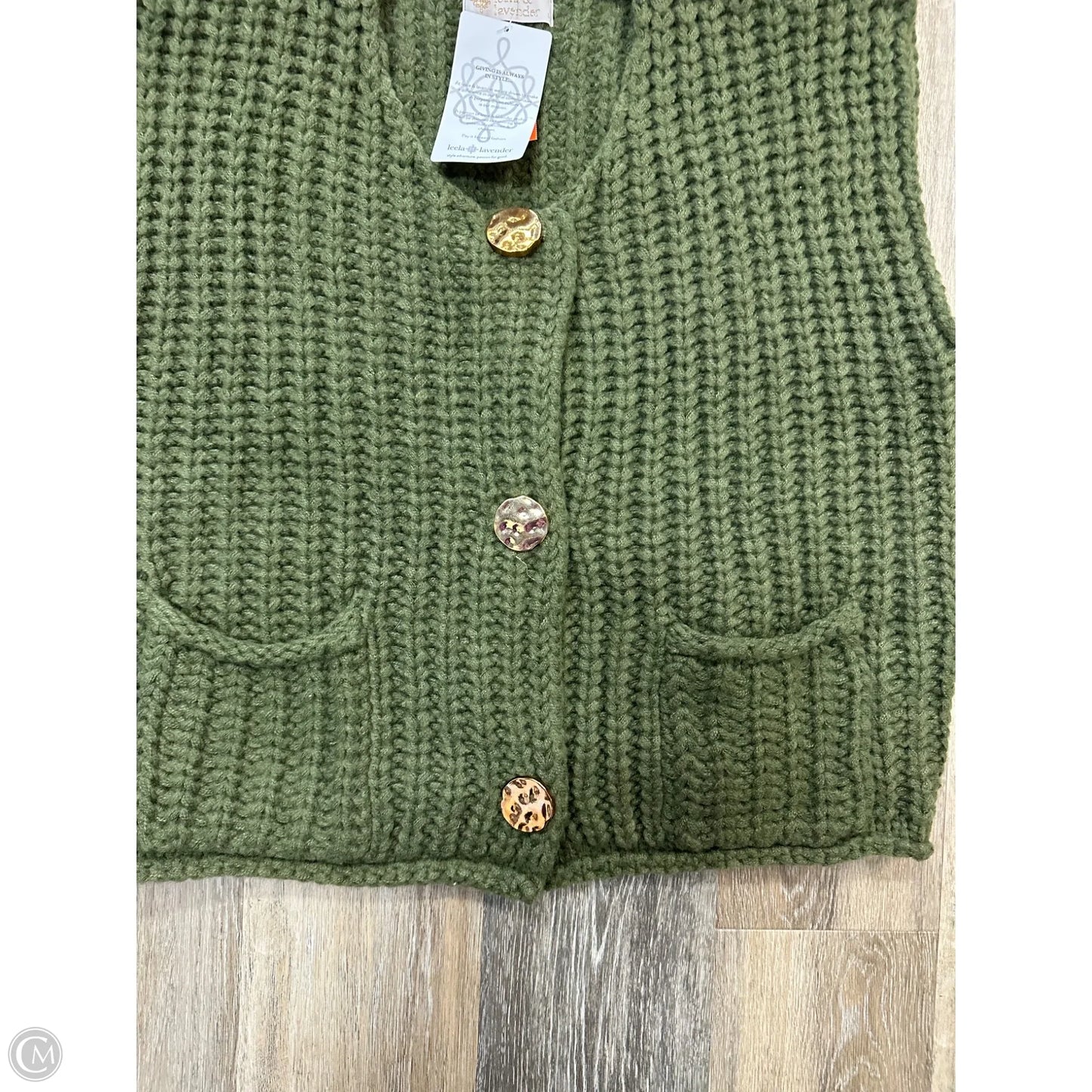 Sweater Short Sleeve By Leela & Lavender In Green, Size: L