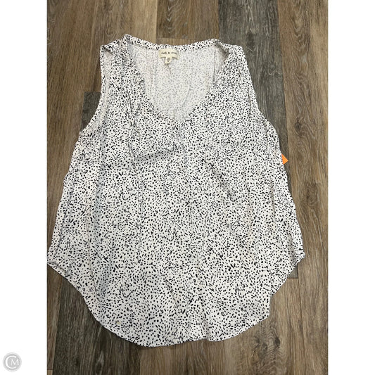 Top Sleeveless By Cloth & Stone In Black & White, Size: M