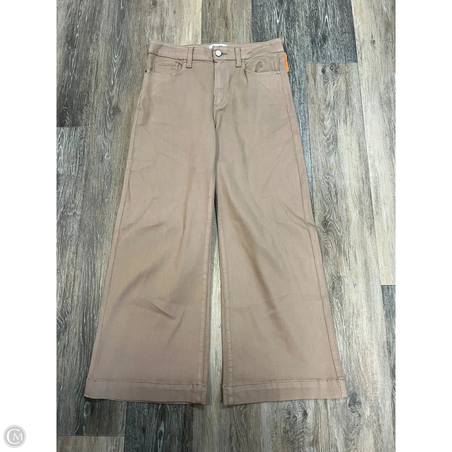 Jeans Wide Leg By Paige In Tan Denim, Size: 8