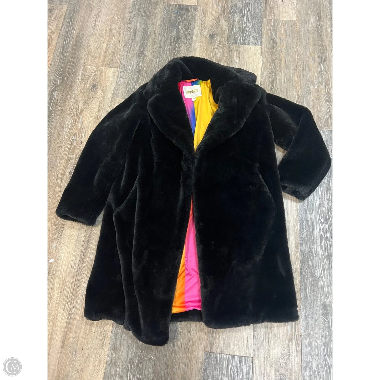 Coat Faux Fur & Sherpa By APPARIS In Black, Size: Xs