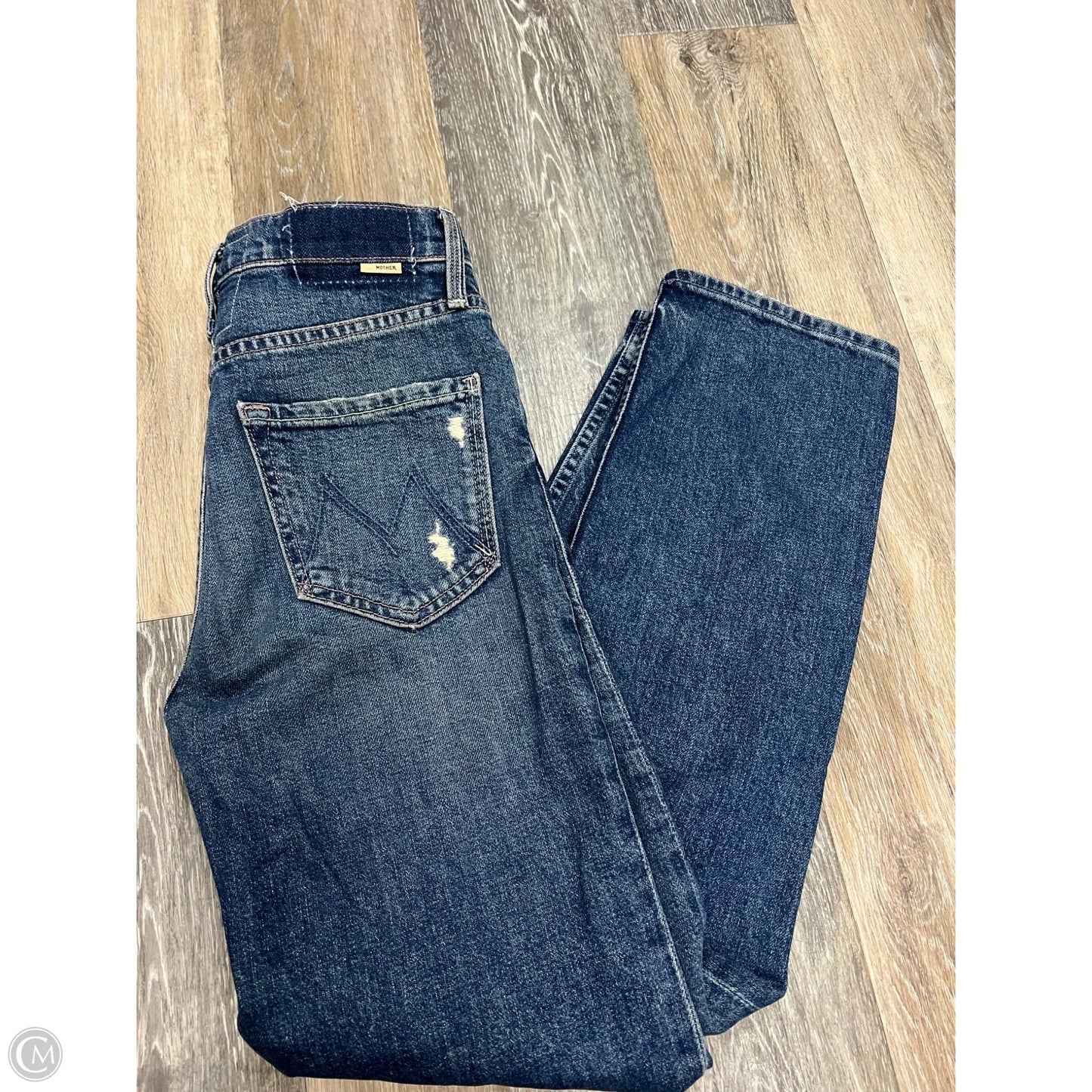 Jeans Straight By Mother In Blue Denim, Size: 1/25