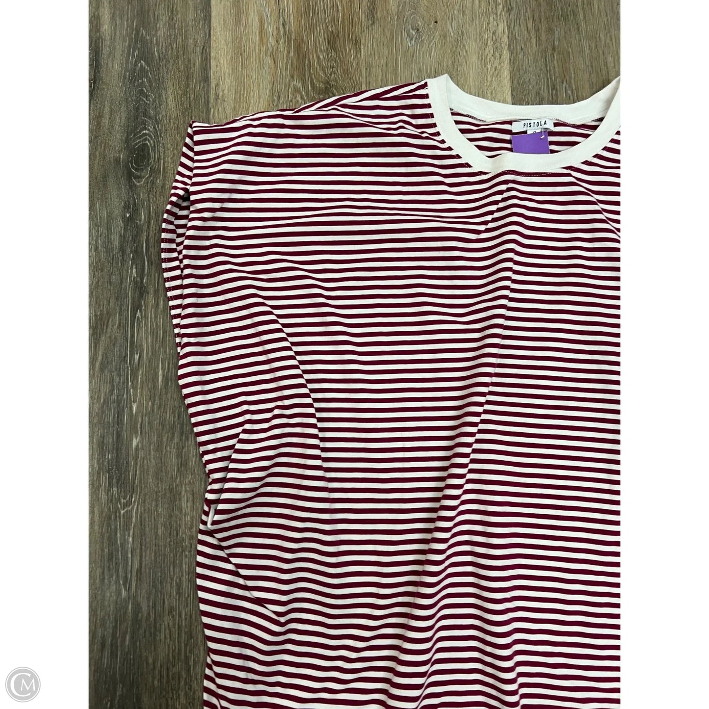 Top Short Sleeve By Pistola In Striped Pattern, Size: Xl
