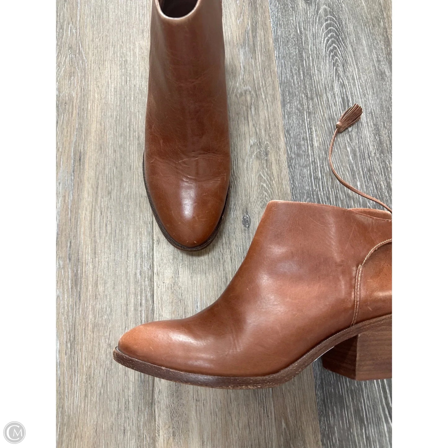 Boots Ankle Heels By Madewell In Brown, Size: 9
