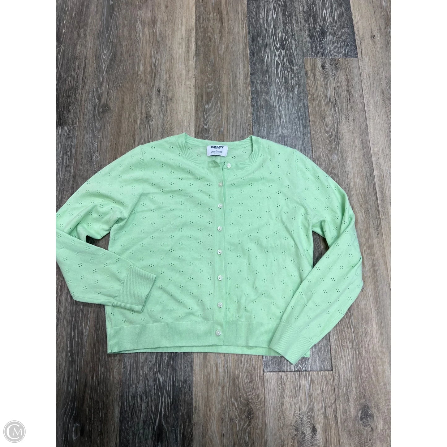 Sweater Cardigan By Old Navy In Green, Size: L