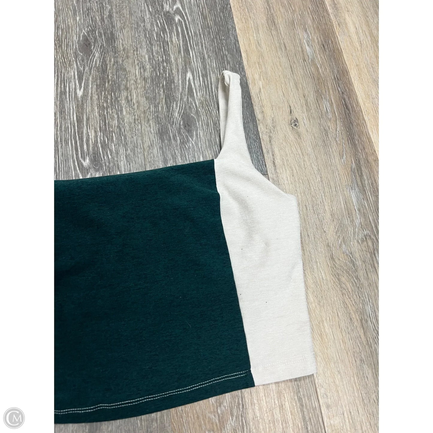 Athletic Tank Top By Beyond Yoga In Green & White, Size: L