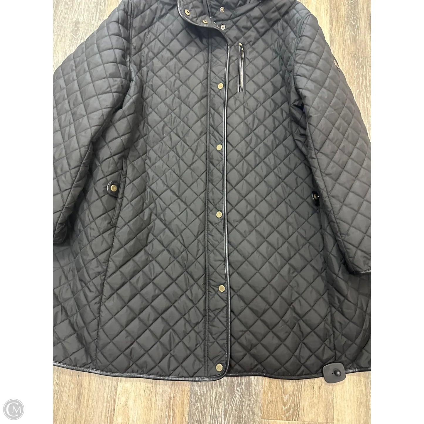 Coat Puffer & Quilted By Lauren By Ralph Lauren In Black, Size: 3x