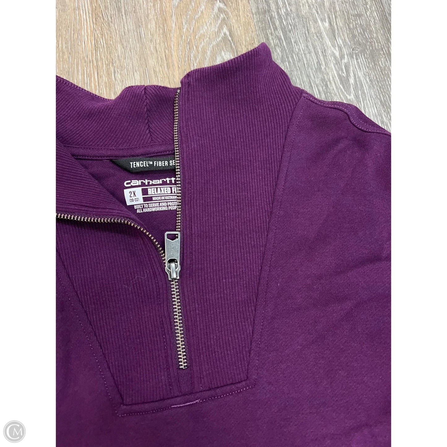 Athletic Sweatshirt Collar By Carhartt In Purple, Size: 2x