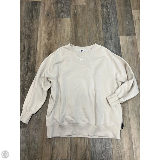 Athletic Sweatshirt Crewneck By Nike Apparel In Cream, Size: 1x