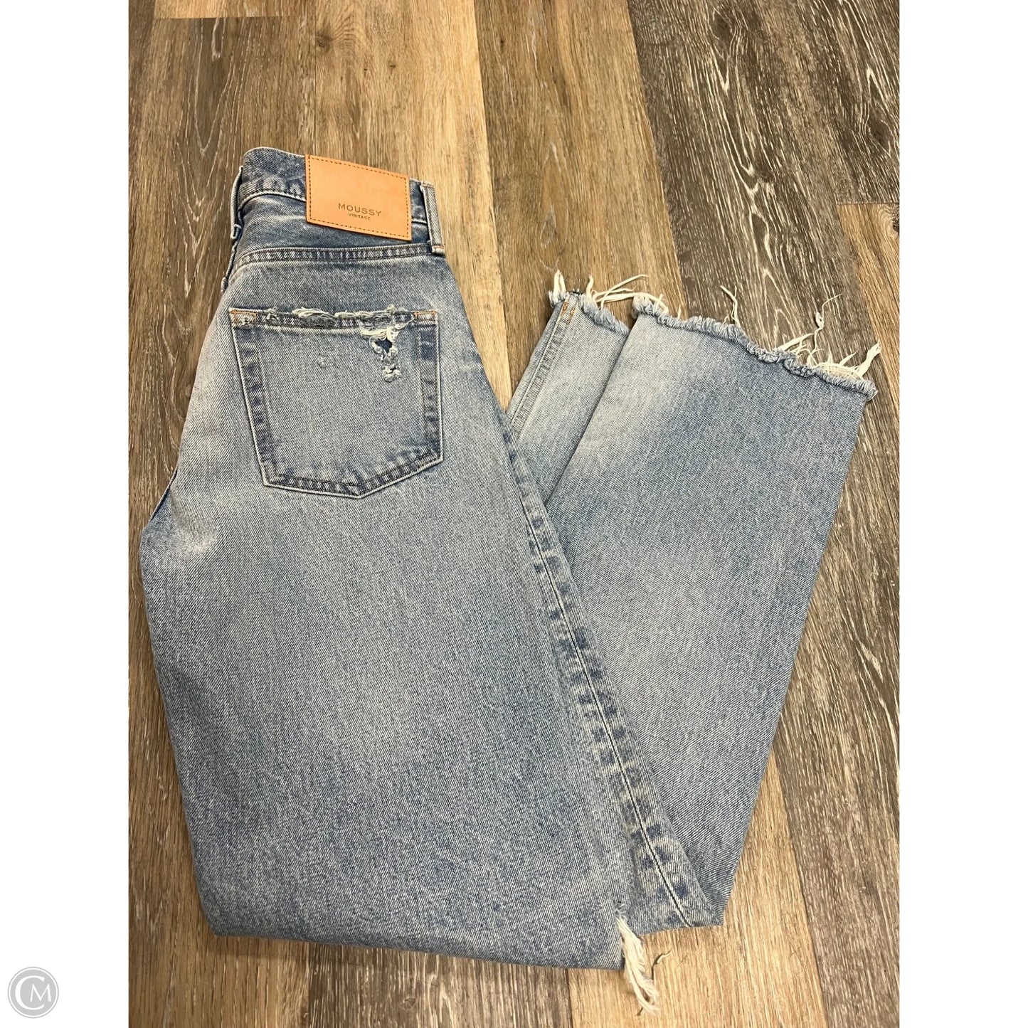 Jeans Straight By Moussy In Blue Denim, Size: 1/25