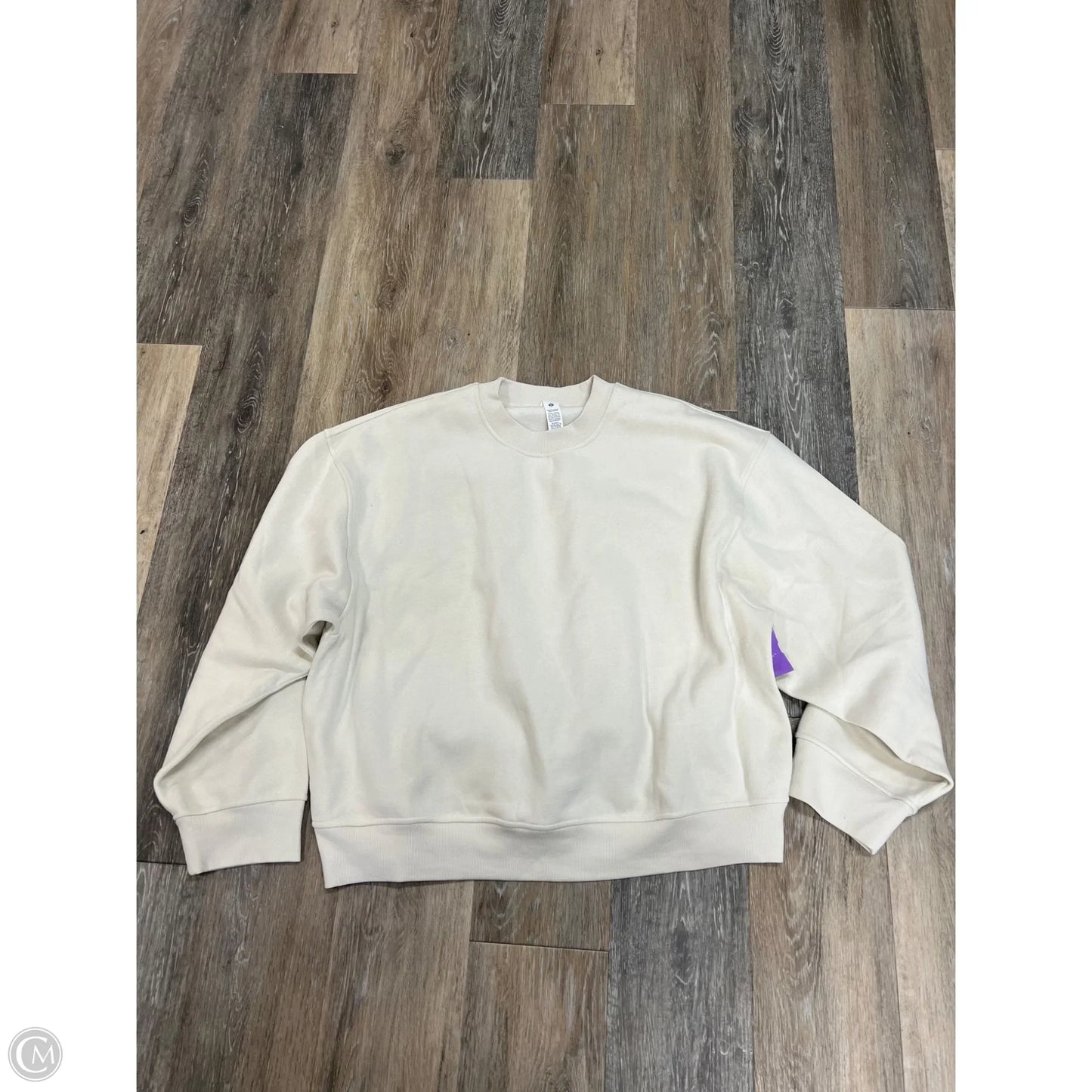 Athletic Sweatshirt Crewneck By Lululemon In White, Size: L