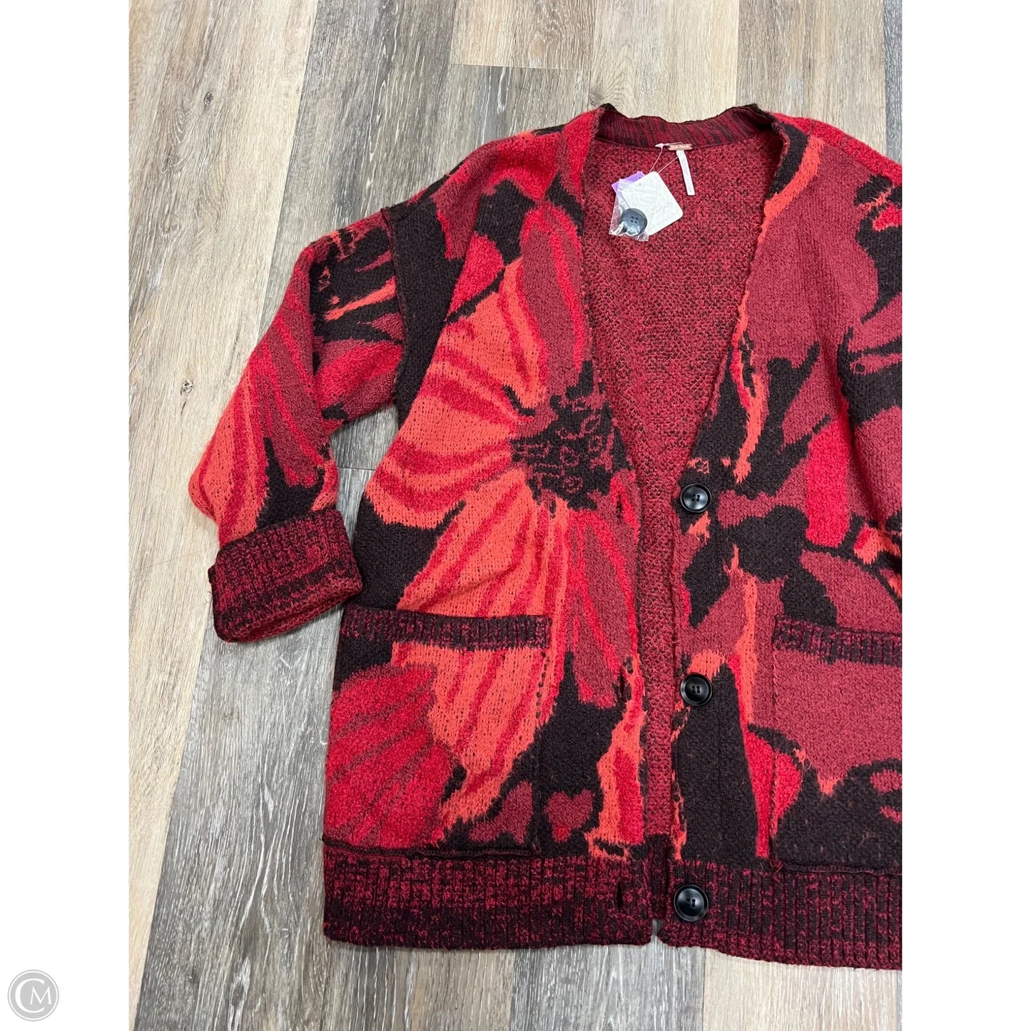 Sweater Cardigan By Free People In Red, Size: S