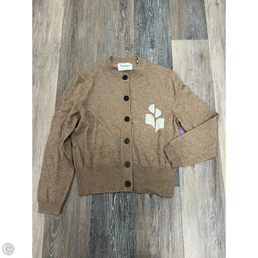 Sweater Cardigan Designer By Isabel Marant In Tan, Size: M