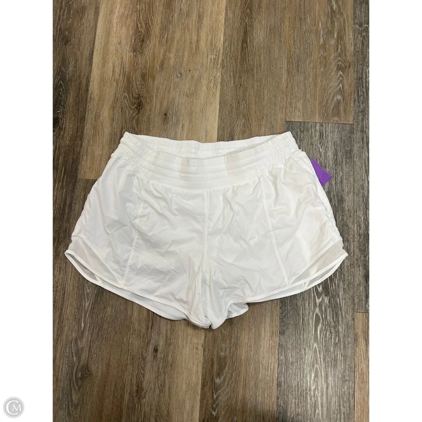 Athletic Shorts By Lululemon In White, Size: 14