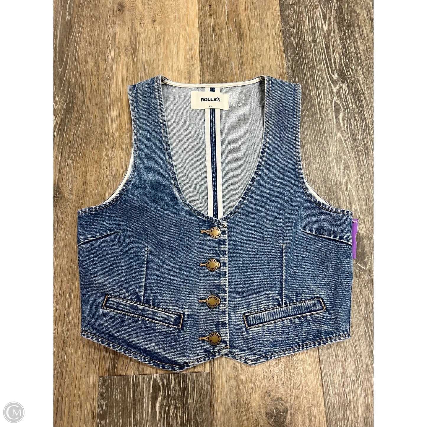 Vest Other By Rollas In Blue Denim, Size: S