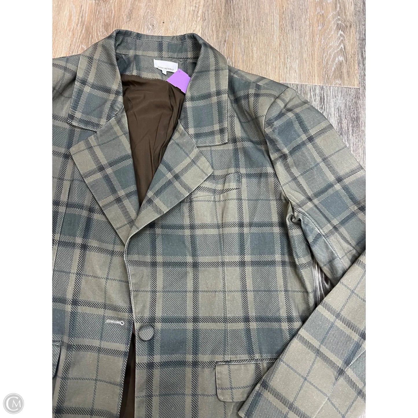 Blazer By We Wore What In Plaid Pattern, Size: L