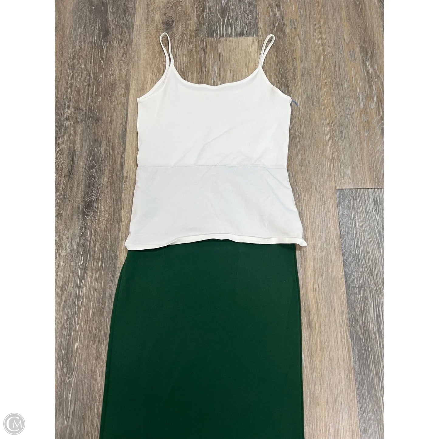 Dress Designer By Staud In Green & White, Size: S
