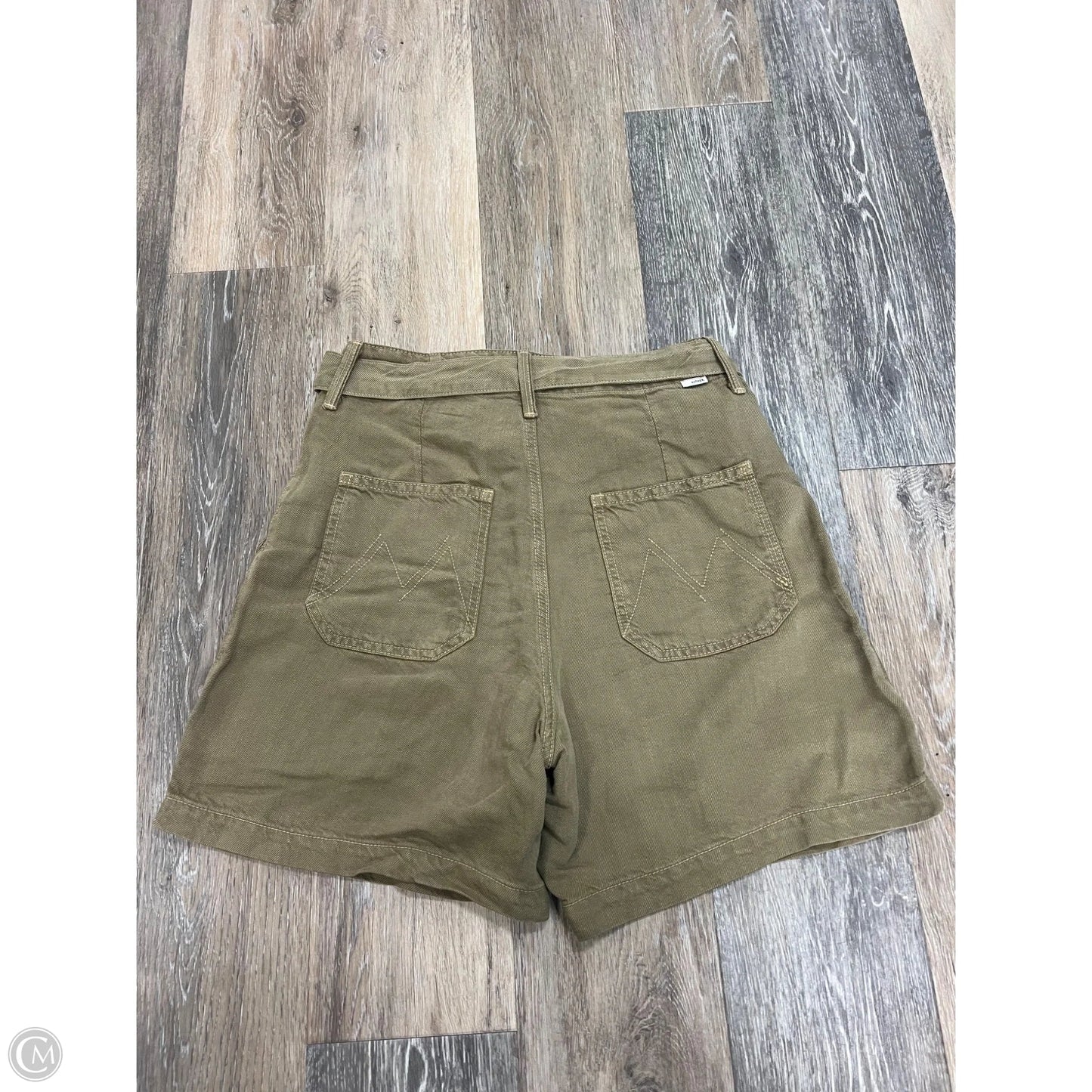Shorts By Mother In Green Denim, Size: 1/25