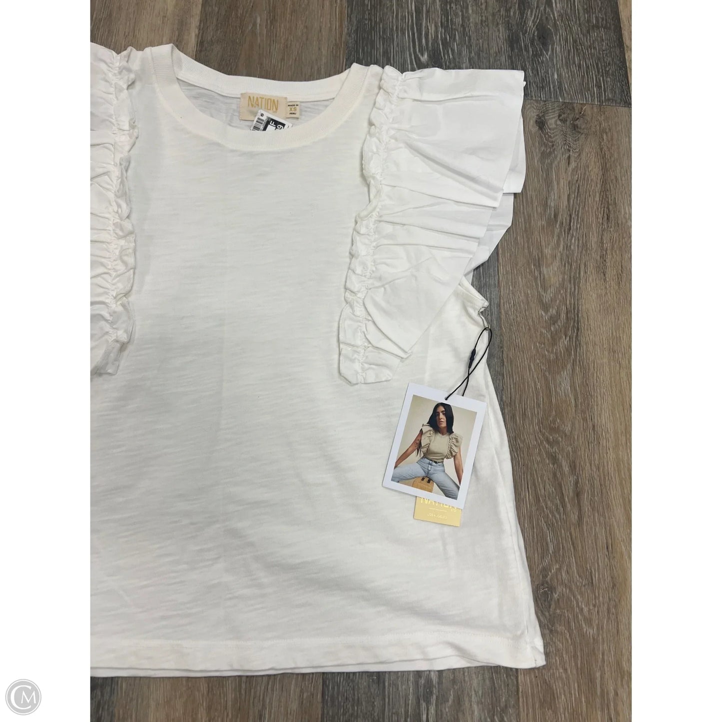 Top Short Sleeve By Nation In White, Size: Xs