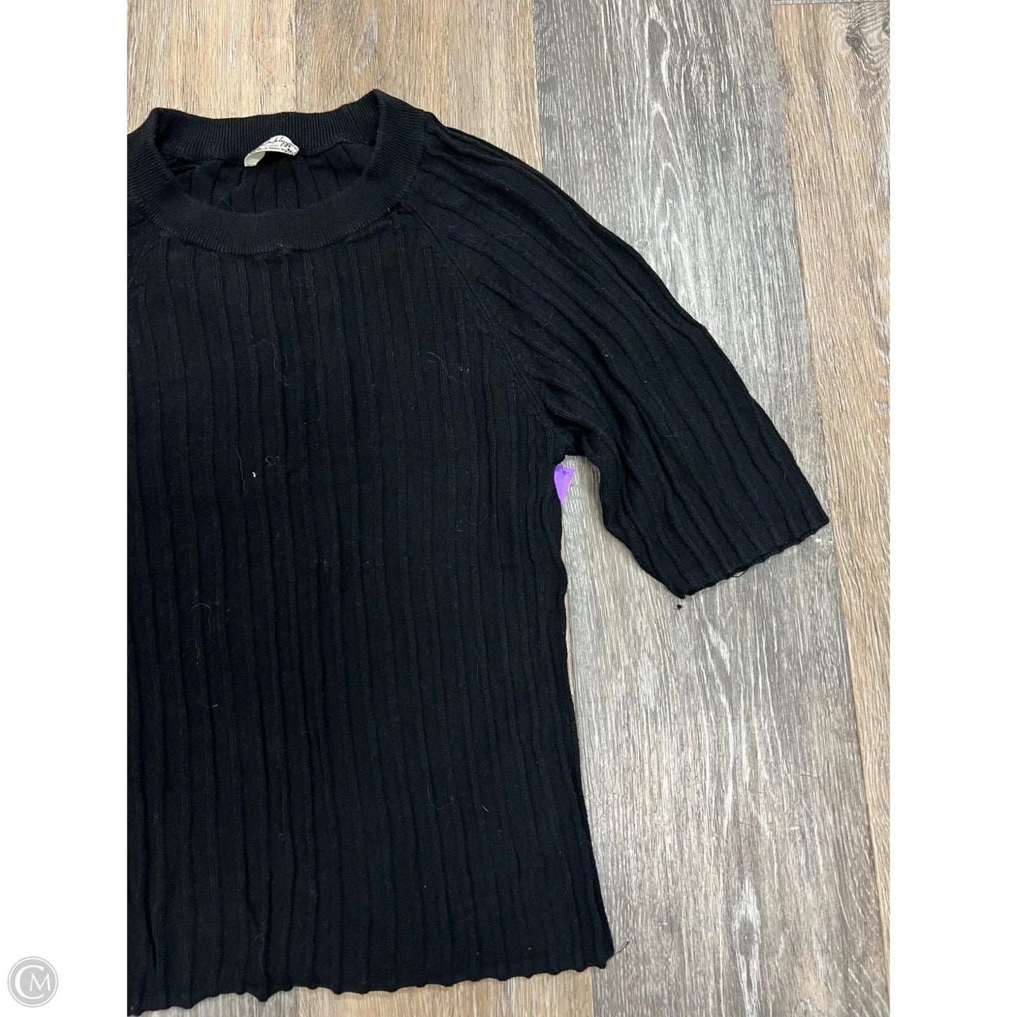 Sweater Short Sleeve By Free People In Black, Size: Xs