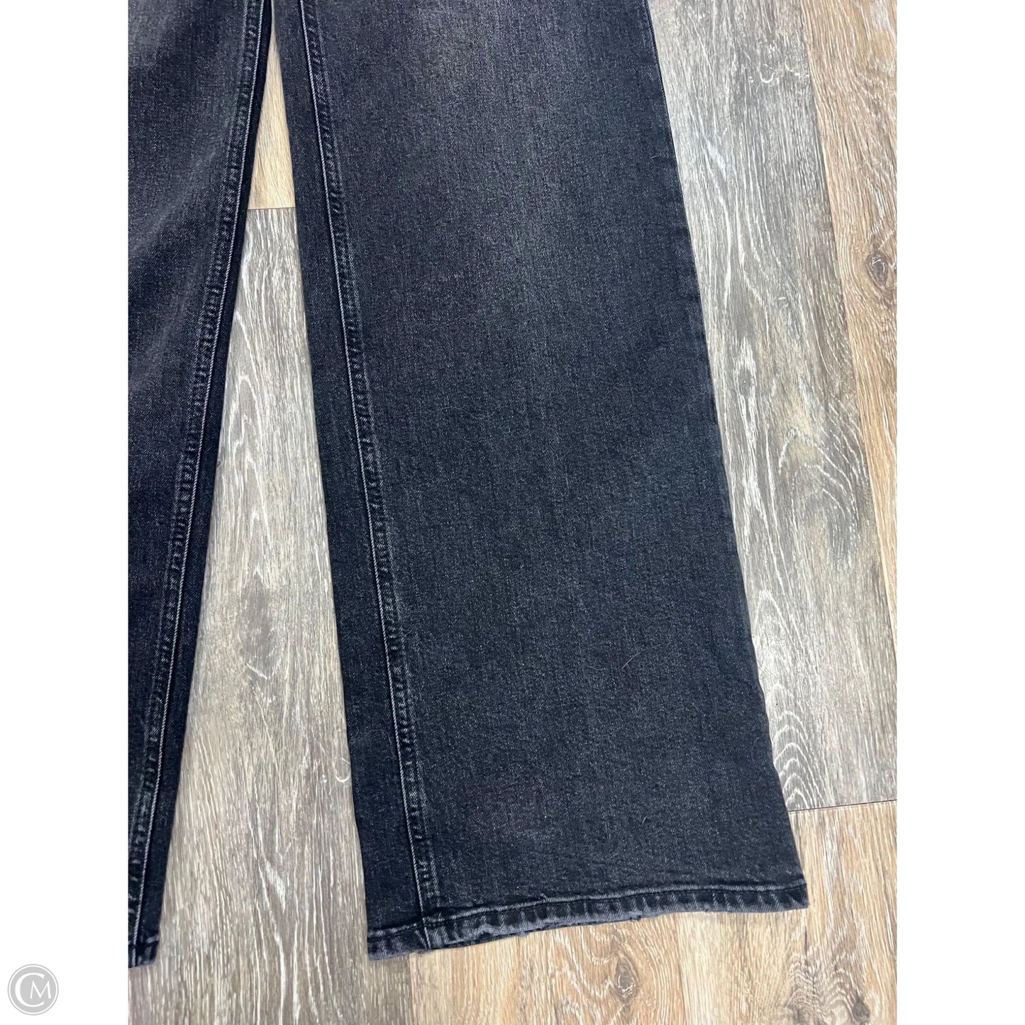 Jeans Wide Leg By Paige In Black Denim, Size: 2/26