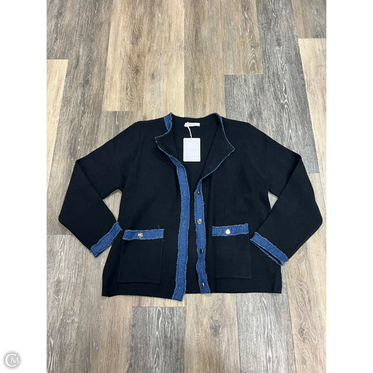 Sweater Cardigan By Voggo In Black, Size: L