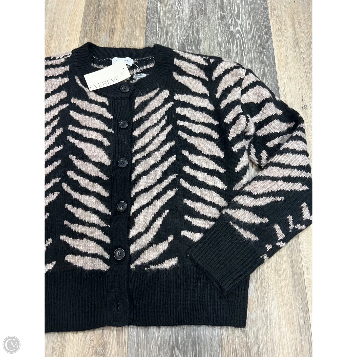 Sweater Cardigan By Evereve In Zebra Print, Size: S