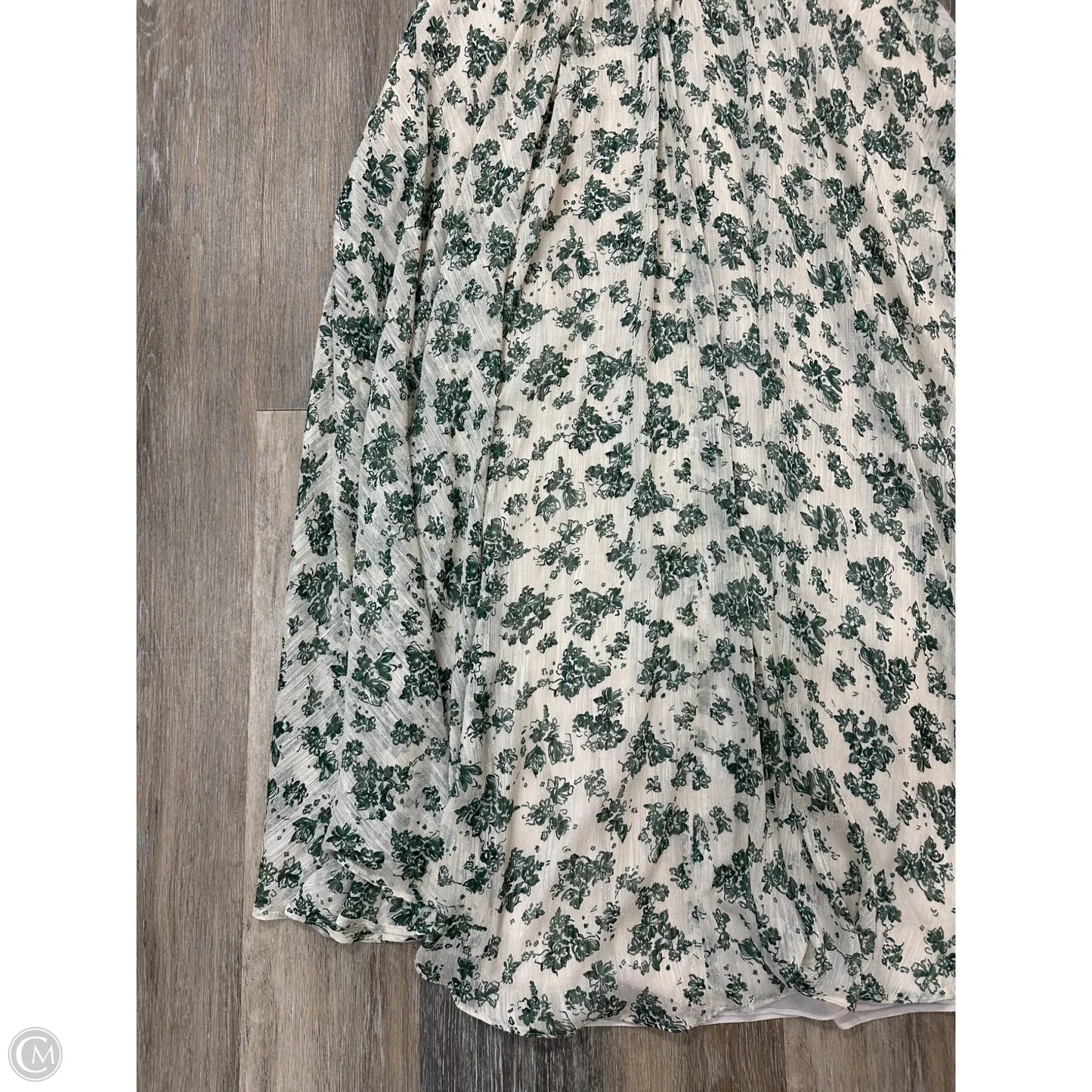 Dress Casual Maxi By Jenny Yoo In Green & White, Size: L