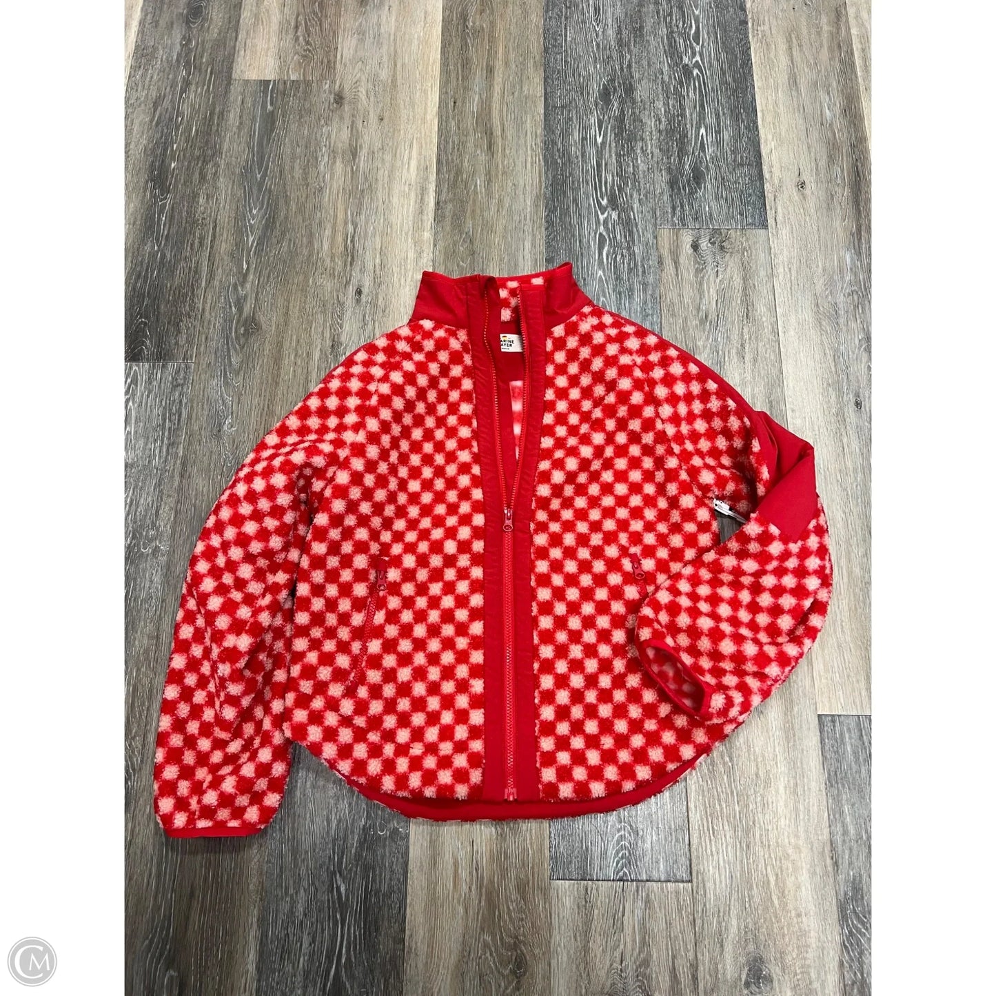 Jacket Fleece By Marine Layer In Plaid Pattern, Size: M