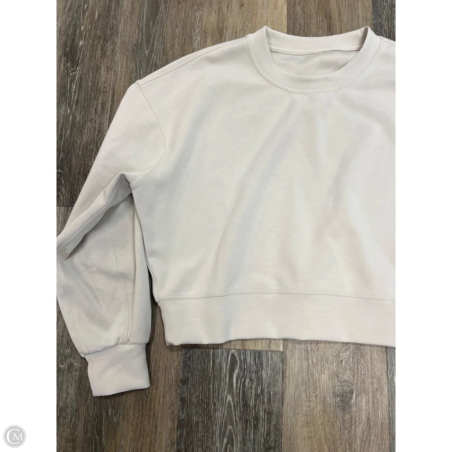 Athletic Sweatshirt Crewneck By Lululemon In Cream, Size: M