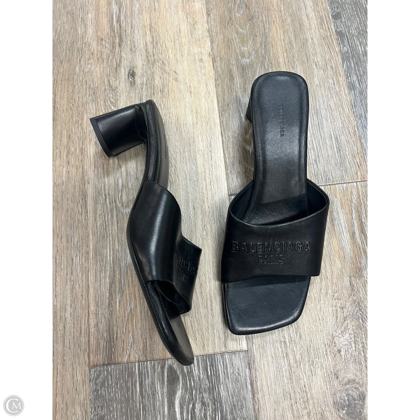 Sandals Luxury Designer By Balenciaga In Black, Size: 7