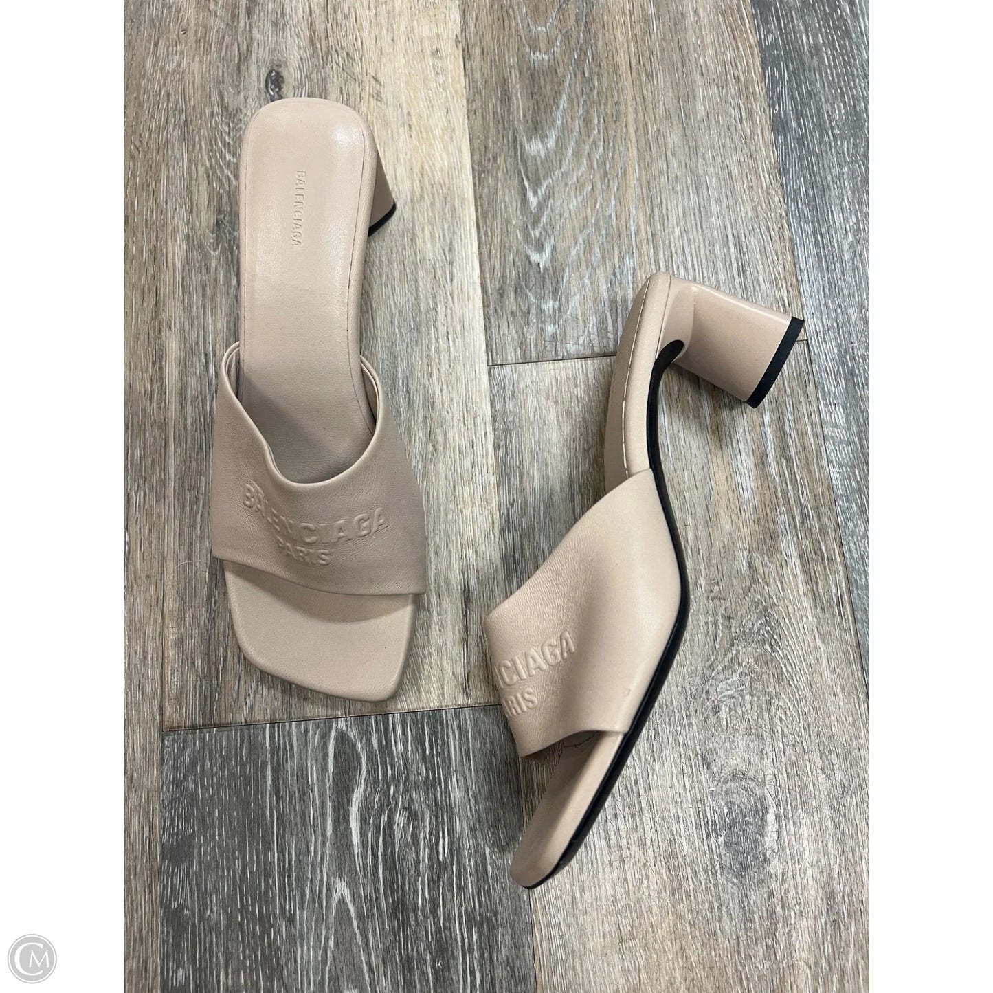 Sandals Luxury Designer By Balenciaga In Tan, Size: 7
