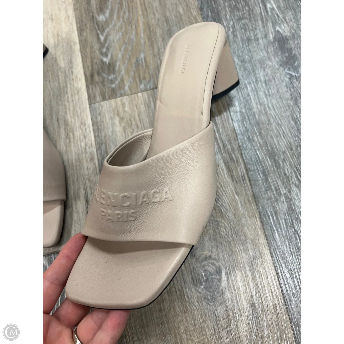 Sandals Luxury Designer By Balenciaga In Tan, Size: 7