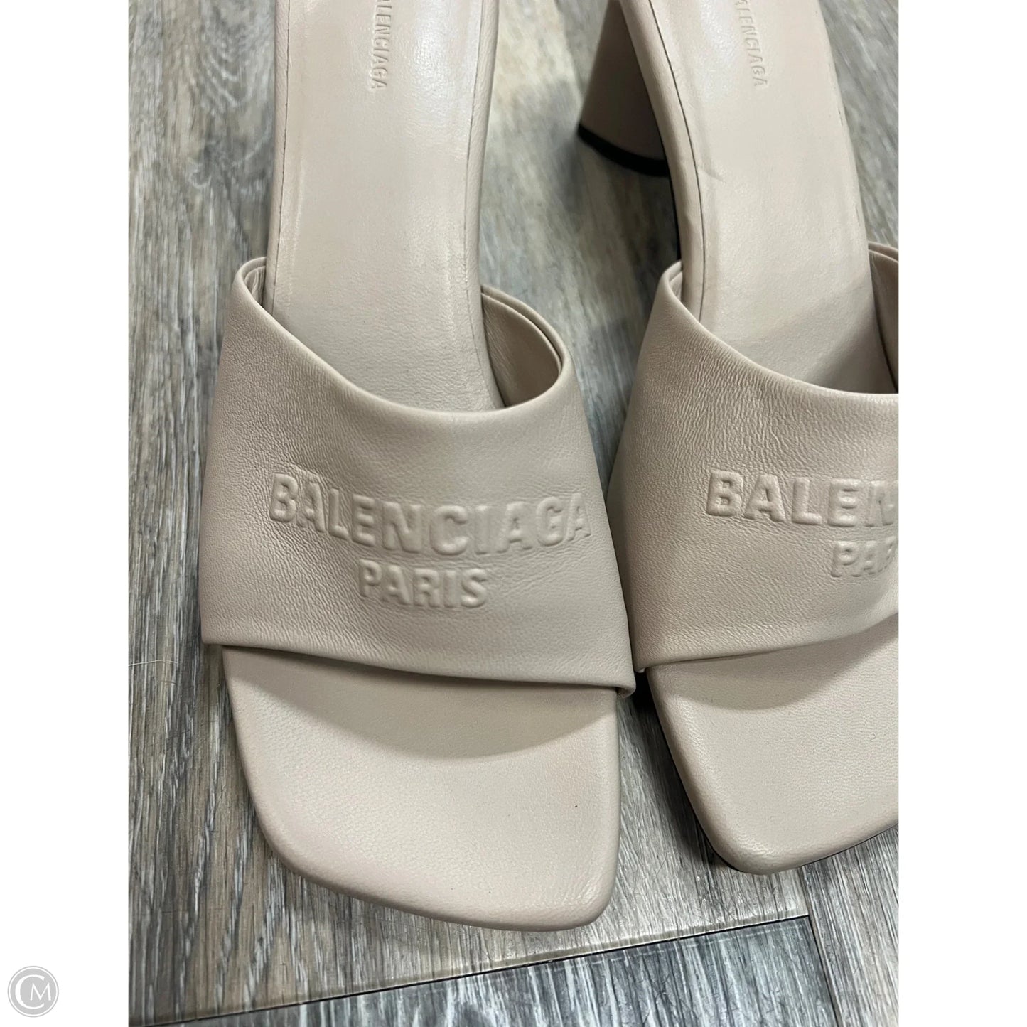 Sandals Luxury Designer By Balenciaga In Tan, Size: 7