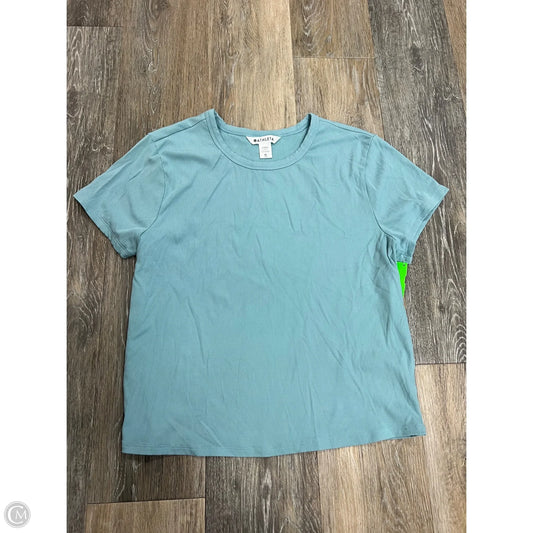 Athletic Top Short Sleeve By Athleta In Blue, Size: Xl