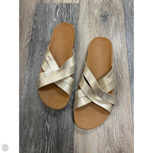 Sandals Flats By Reef In Gold, Size: 8