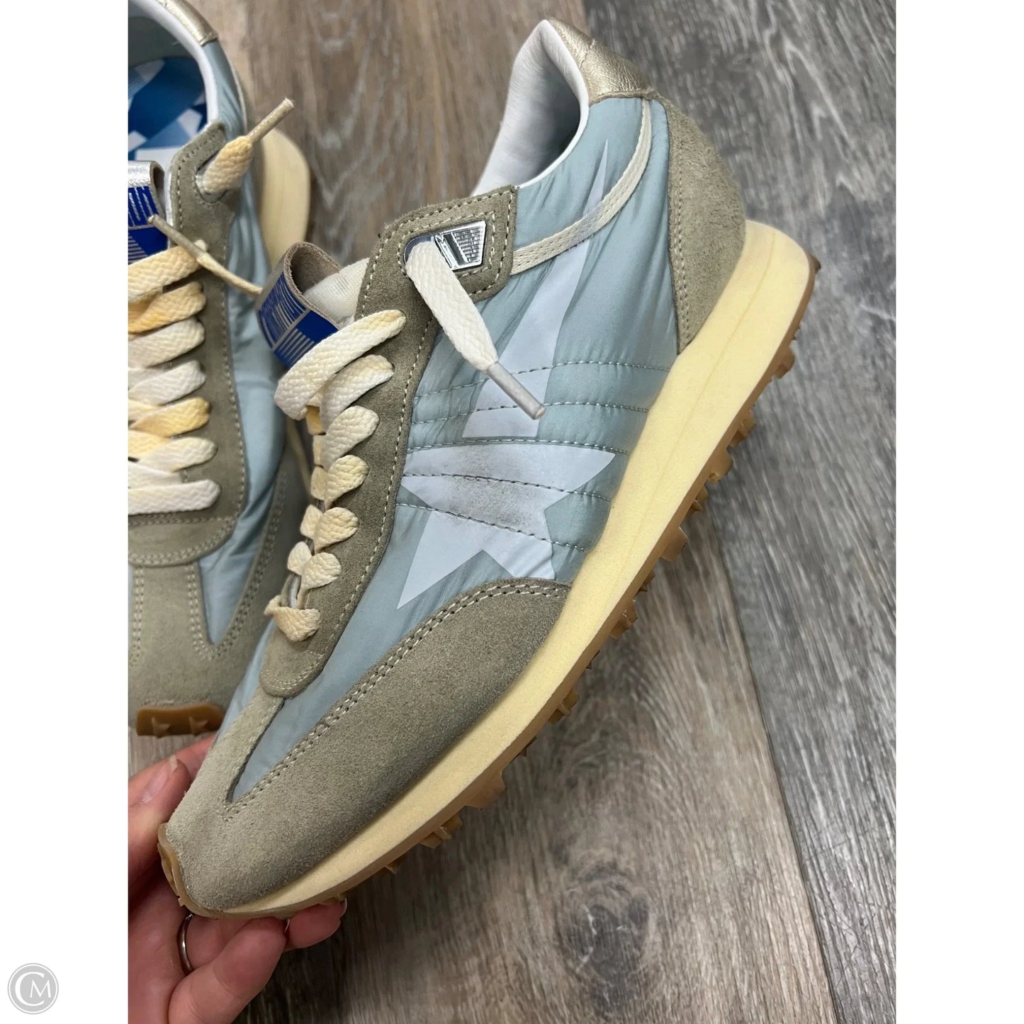 Shoes Luxury Designer By Golden Goose In Blue & Green, Size: 7