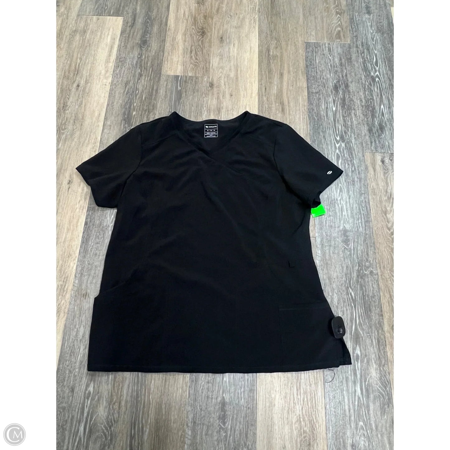 Scrub Top Short Sleeve By Infinity In Black, Size: Xl