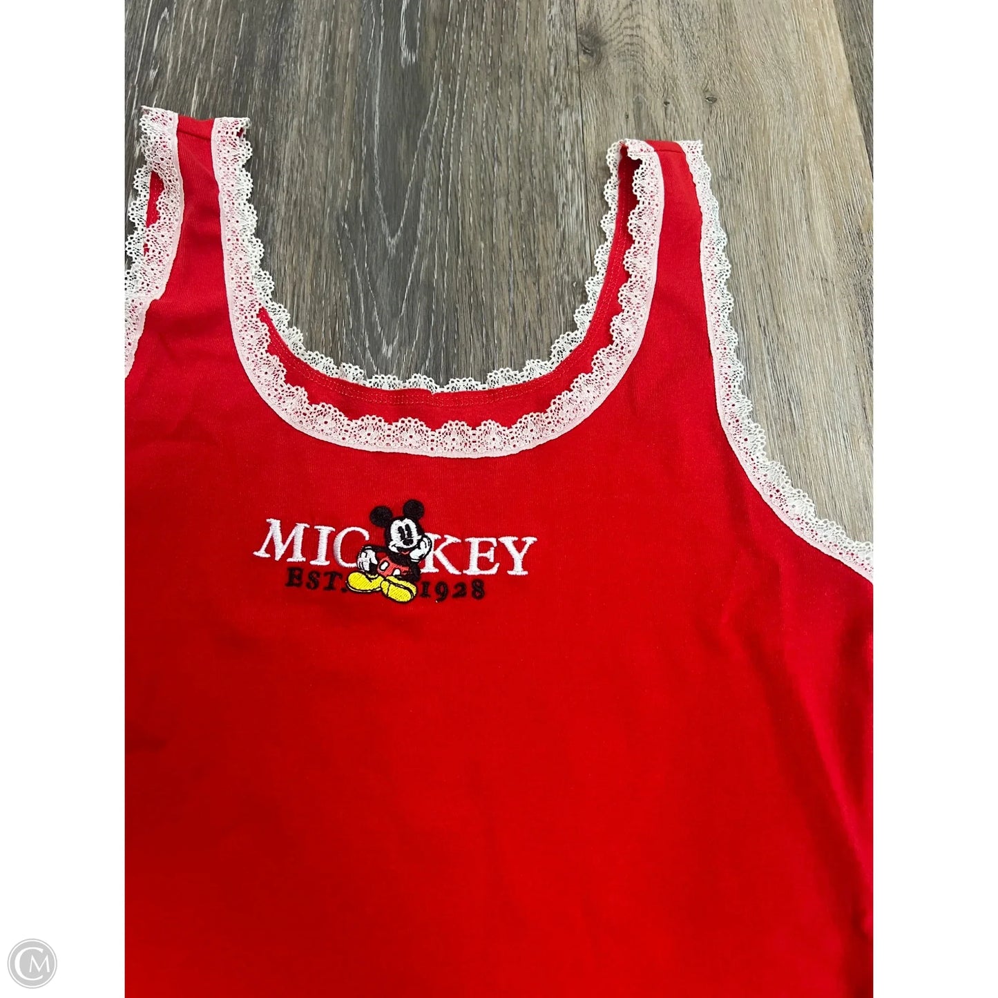 Tank Top By Disney In Red, Size: M