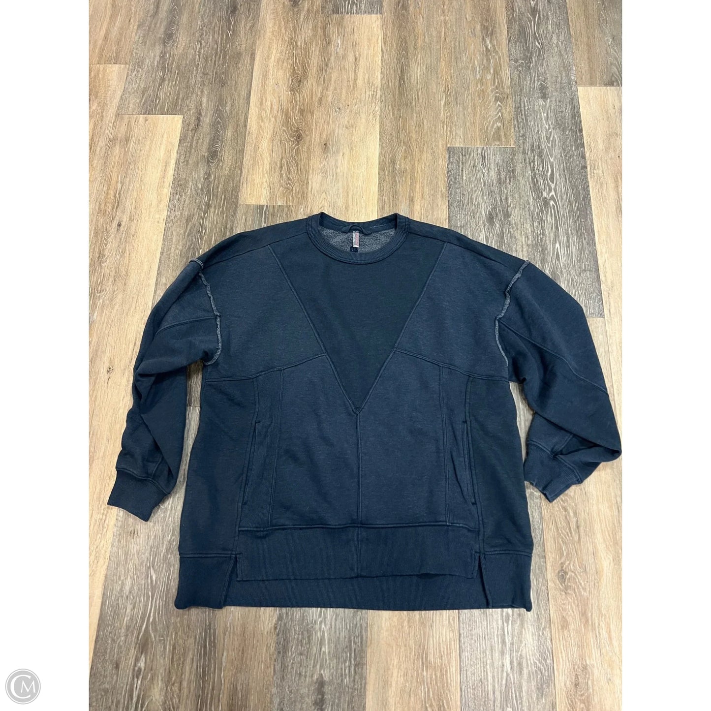 Sweatshirt Crewneck By Free People In Navy, Size: M