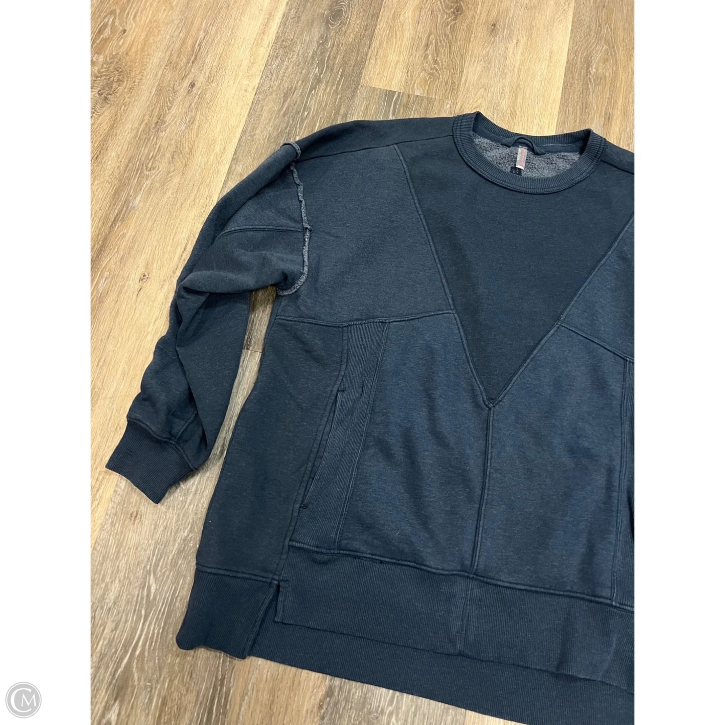 Sweatshirt Crewneck By Free People In Navy, Size: M