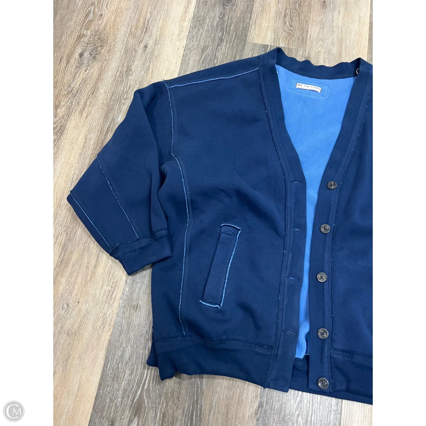 Sweater Cardigan By We The Free In Navy, Size: L
