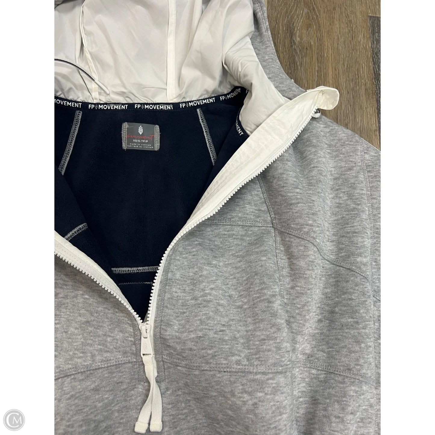 Athletic Sweatshirt Hoodie By Free People In Grey, Size: Xs/S