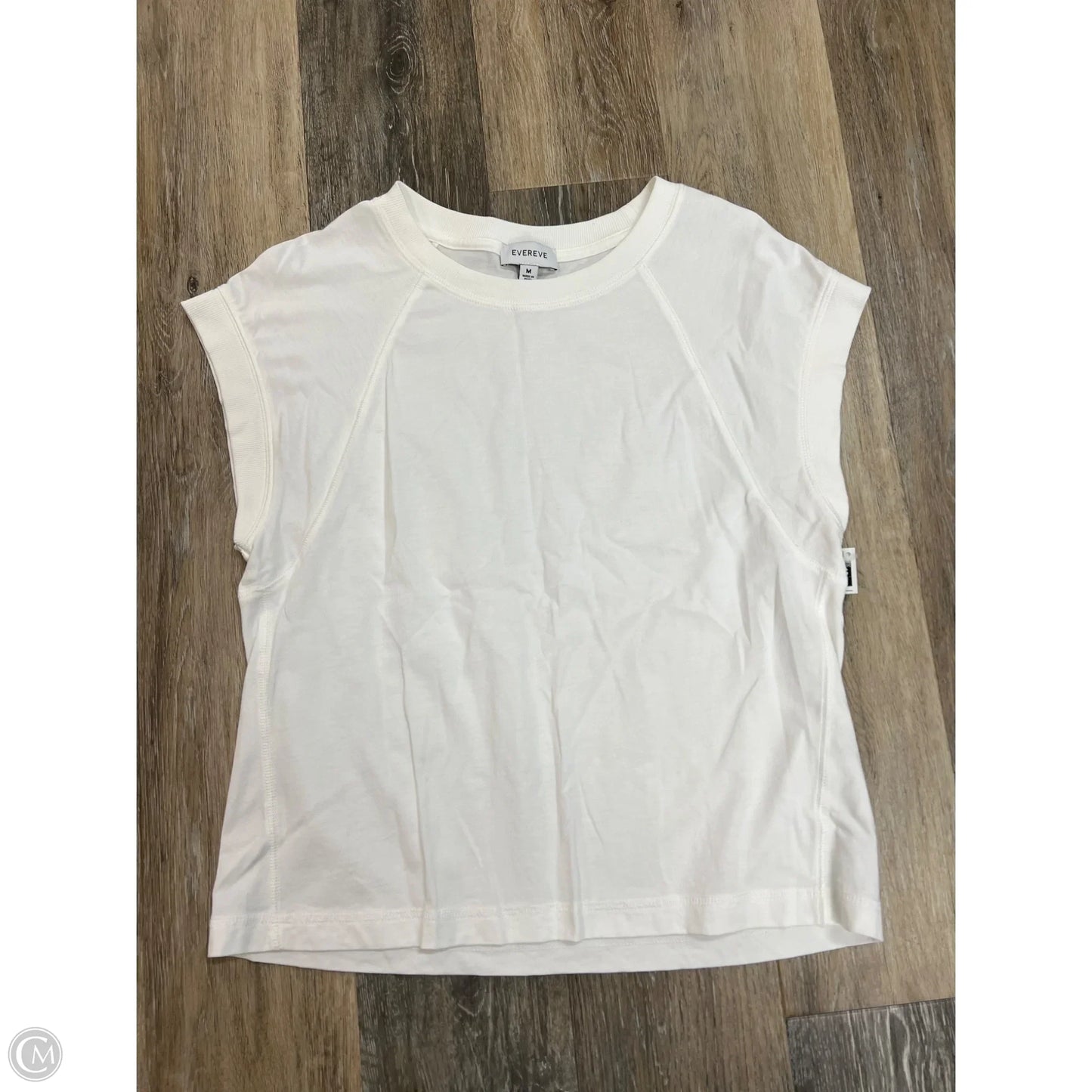 Top Short Sleeve By Evereve In White, Size: M