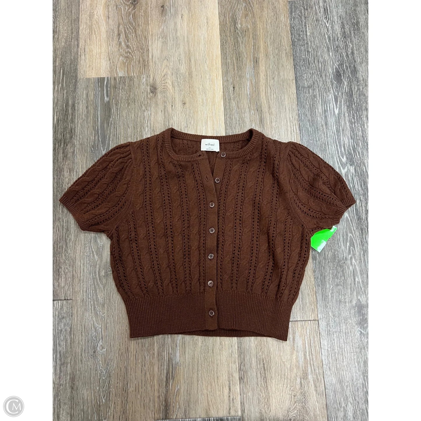 Sweater Short Sleeve By Wilfred In Brown, Size: Xs