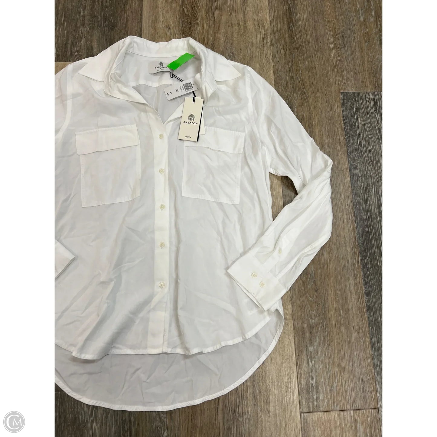 -Blouse Long Sleeve By Babaton In White, Size: S