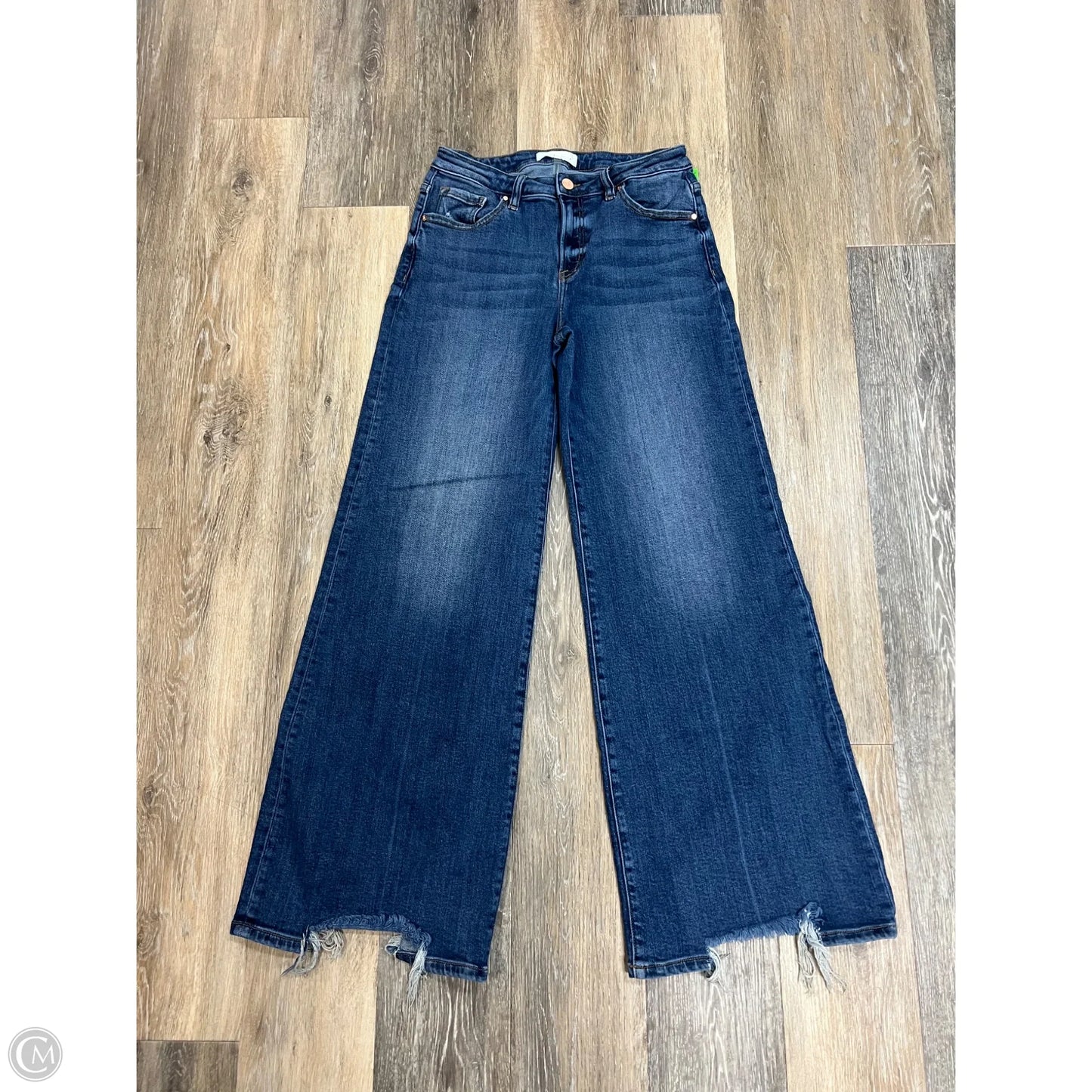 Jeans Wide Leg By Risen In Blue Denim, Size: 8